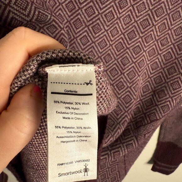Smartwool Women's Purple Dacono Merino Wool 1/2 Zip Sweater -Size M Medium - Picture 5 of 6